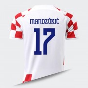 Maglie Nazionali Di Calcio Croazia Coppa del Mondo 2022 Mario Mandzukic 17 Prima Divisa..